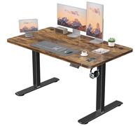 JUMMICO Bureau Assis Debout Électrique 120×60 cm, Bureau Électrique avec Chargeur USB, Bureau Réglable en Hauteur