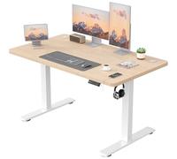 JUMMICO Bureau Assis Debout Électrique 120×60 cm, Bureau Électrique avec Chargeur USB, Bureau Réglable en Hauteur