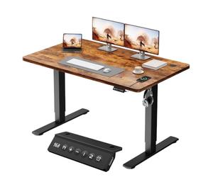JUMMICO Bureau Assis Debout Électrique 120×60 cm, Bureau Électrique avec Chargeur USB, Bureau Réglable en Hauteur