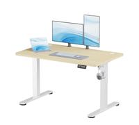 JUMMICO Bureau Assis-Debout Électrique 120 x 60 cm, Beige