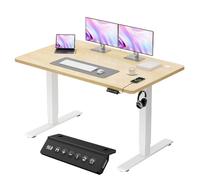 JUMMICO Bureau Assis-Debout Électrique 120x60cm, USB & 2 Mémoires, Beige | Moteur Silencieux, Surface Anti-Rayures, Structure Métal Stable. Idéal pour Télétravail & Gaming, Hauteur 72-116 cm