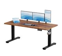 JUMMICO Bureau Assis-Debout Électrique 160 x 60 cm, Marron