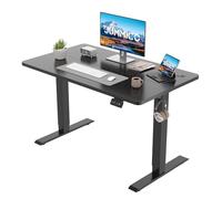 JUMMICO Bureau Assis Debout Électrique,Réglable en Hauteur Bureau Assis Debout Assis Debout électrique Réglable en Hauteur Bureau avec Fonction Mémoire avec Crochet,Standing Desk, 100x60cm Noir
