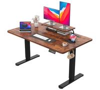 JUMMICO Bureau Bureau Assis Debout électrique avec Panneau de Commande Intelligent Contrôle de la mémoire à 2 Vitesses Système Anti-Collision Gestionnaire de câbles Coin de Table réglable en Hauteur