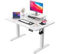 JUMMICO Bureau Bureau Assis Debout électrique avec Panneau de Commande Intelligent Contrôle de la mémoire à 2 Vitesses Système Anti-Collision Gestionnaire de câbles Coin de Table réglable en Hauteur