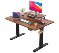 JUMMICO Bureau Bureau Assis Debout électrique avec Panneau de Commande Intelligent Contrôle de la mémoire à 2 Vitesses Système Anti-Collision Gestionnaire de câbles Coin de Table réglable en Hauteur