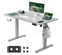 JUMMICO Bureau électrique réglable en Hauteur 120 x 80 cm avec Station de Charge, Bureau d'ordinateur réglable en Hauteur avec Gestion des câbles, Bureau Ergonomique, Table Assis-Debout, Table