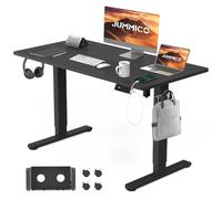 JUMMICO Bureau électrique réglable en Hauteur 120 x 80 cm avec Station de Charge, Bureau d'ordinateur réglable en Hauteur avec Gestion des câbles, Bureau Ergonomique Assis/Debout, Table réglable en