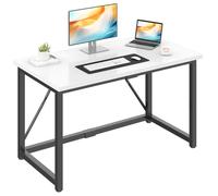 JUMMICO Bureau Ordinateur 120x50cm, Cadre Robuste, Montage Simple, Blanc