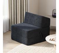 JUMMICO Canapé-lit Convertible Compact compressé sans Assemblage, Confortable pour Le Salon et la Chambre,Canapé Modulaire Convertible， Noir