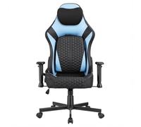 JUMMICO Chaise Gaming Ergonomique, Support Lombaire, Accoudoirs 2D, Bleu | Accoudoirs 2D réglables, Tissu respirant, Supporte jusqu'à 150 kg, Pour gaming et bureau, Adulte et ado