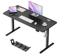 JUMMICO Électrique Bureau Assis Debout 140 x 60 cm, Standing Desk Noir