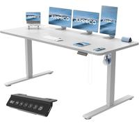JUMMICO Escritorio Elevable Eléctrico Con Cargador USB, Escritorio Regulable en Altura Ergonomica Escritorio de Pie Ajustable Smart Panel Con Funciones de Memoria, Standing Desk 180 x 80 cm, Gray