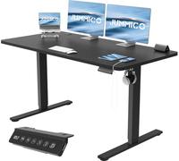 JUMMICO Escritorio Elevable Eléctrico Con Cargador USB, Escritorio Regulable en Altura Ergonomica Escritorio de Pie Ajustable Smart Panel Con Funciones de Memoria, Standing Desk 100 x 60 cm, Negro