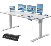 JUMMICO Escritorio Elevable Eléctrico Con Cargador USB, Escritorio Regulable en Altura Ergonomica Escritorio de Pie Ajustable Smart Panel Con Funciones de Memoria, Standing Desk 200 x 80 cm, Gray