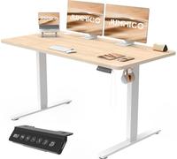 JUMMICO Escritorio Elevable Eléctrico Con Cargador USB, Escritorio Regulable en Altura Ergonomica Escritorio de Pie Ajustable Smart Panel Con Funciones de Memoria, Standing Desk 100 x 60 cm, Beige