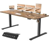 JUMMICO Escritorio Elevable Eléctrico Con Cargador USB, Escritorio Regulable en Altura Ergonomica Escritorio de Pie Ajustable Smart Panel Con Funciones de Memoria, Standing Desk 200 x 80 cm, Marron
