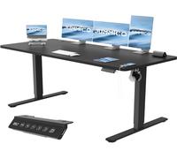 JUMMICO Escritorio Elevable Eléctrico Con Cargador USB, Escritorio Regulable en Altura Ergonomica Escritorio de Pie Ajustable Smart Panel Con Funciones de Memoria, Standing Desk 160 x 70 cm, Negro