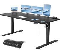 JUMMICO Escritorio Elevable Eléctrico Con Cargador USB, Escritorio Regulable en Altura Ergonomica Escritorio de Pie Ajustable Smart Panel Con Funciones de Memoria, Standing Desk 200 x 80 cm, Negro