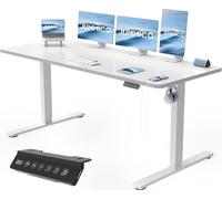 JUMMICO Escritorio Elevable Eléctrico Con Cargador USB, Escritorio Regulable en Altura Ergonomica Escritorio de Pie Ajustable Smart Panel Con Funciones de Memoria, Standing Desk 180 x 80 cm, Blanco