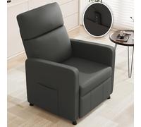 JUMMICO Fauteuil inclinable électrique avec Dossier et Repose-Pieds réglables, Confort rembourré, Poche latérale, canapé Simple pour Salon, Chambre à Coucher, Bureau à Domicile