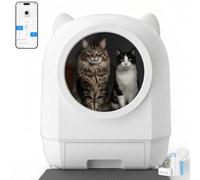 JUMMICO Litière pour Chat Autonettoyante, 90L XXL Litière Chat Autonettoyante, Double Système Anti-Odeur Et Systèmes De Sécurité Multiples, Contrôle À Distance Via App, Idéal pour Foyers Multi-Chats