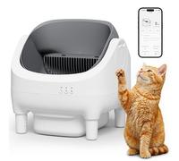 JUMMICO litiere pour Chat autonettoyante,XXL litiere Chat autonettoyante,contrôlée par APP, Ouverte,Chat de 15 kg,15 Jours Autonettoyant, litière autonettoyante pour Plusieurs Chats