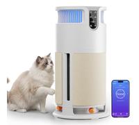 JUMMICO Purificateur d'Air Intelligent pour Animaux ; Air Purifier éliminant 99,98% des allergènes (poils, particules, moisissures) ; CADR 350 m³/h, commande APP, avec griffoir et balle pour chat