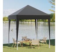 JUMMICO Tonnelle Pliante 2x2 Imperméable,Tonnelle de Jardin Exterieur Tonnelle Pliante Hauteur Réglable, Barnum UV50+,Tonelle pour Camping Festival Plage Jardins,Gris