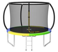 JUMMICO Trampoline d'extérieur Ø 183/228/290/360 cm Ensemble Complet avec Filet de sécurité, échelle, Housse de Protection pour Les Bords et Accessoires de Montage, Trampoline de Jardin pour Enfants