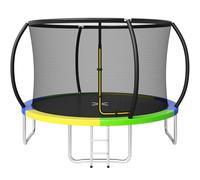 JUMMICO Trampoline d'extérieur Ø 183/228/290/360 cm Ensemble Complet avec Filet de sécurité, échelle, Housse de Protection pour Les Bords et Accessoires de Montage, Trampoline de Jardin pour Enfants