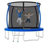 JUMMICO Trampoline d'extérieur Ø 183/228/290/360 cm Ensemble Complet avec Filet de sécurité, Housse de Protection pour Les Bords et Accessoires de Montage, Trampoline de Jardin pour Enfants