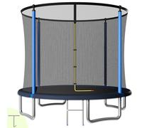 JUMMICO Trampoline d'extérieur Ø 183/228/290/360 cm Kit Complet avec Filet de sécurité, échelle, Housse de Protection et Accessoires de Montage