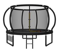 JUMMICO Trampoline d'extérieur Ø 228/305/366/427/488 cm avec Filet de sécurité et échelle, Trampoline de Loisirs certifié GS pour Enfants, Cadre avec revêtement antirouille, capacité de Charge 150kg