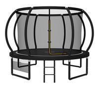 JUMMICO Trampoline d'extérieur Ø 228/305/366/427/488 cm avec Filet de sécurité et échelle, Trampoline de Loisirs certifié GS pour Enfants, Cadre avec revêtement antirouille, capacité de Charge 150kg