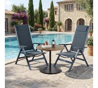 JUMMICO Transat de Jardin Extérieur avec 7 Réglages de Hauteur - Design Pliant, Coussin Rembourré 1,5 cm avec Appui-Tête et Soutien Lombaire - Charge Max 160kg pour Jardin, Cour, Balcon, Piscine