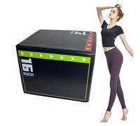Jump Box pliométrique - Plateforme d'entraînement, Step de Fitness Durable | Box de Saut Robuste, Noyau en Mousse Haute densité, antidérapante, équipement de Musculation à Domicile pour Le Car