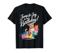 Jump for Joy Birthday Dog T-Shirt