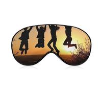Jump in The Air Masque pour les yeux, masque de sommeil latéral léger pour les yeux, masque de sommeil, coussinet nasal et bande élastique pour enfants, femmes et hommes