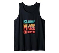 Jump Land Pack Repeat Skydiver Parachutisme Rétro Parachutisme Parachutisme Débardeur