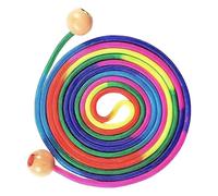 Jump Rope Kids, 16.4 Ft Rainbow Jumping Ropes with Wooden Handle, 196.85 Inch Fun Multiplayer & Team Game, Adjustable Skipping Toy for Sports, Playground, School Activities, Exercise and Coordination