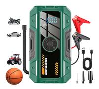 Jump Starter | 3-Mode Compact Digital Display | Portable Power Solution | Efficient Air Pump Car Jump Box - For Vehicle Automotive Bike Tire Ball Travel Road Trip Camping Hiking Climbing