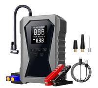 Jump Starter, Car Booster, 12v Battery Pack with Built in Air Compressor, Multifunctional Cordless Power Bank for Truck Motorcycle SUV, Smart Digital Camping and Travel
