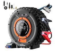 Jump Starter Pack de démarrage avec compresseur d'air, WHATOOK 3500 A 150 PSI Portable Batterie de voiture Booster (essence / 10 L diesel), batterie de démarrage de voiture 12 V avec câbles Jump
