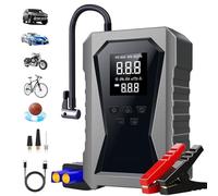 Jump Starter with Air Compressor, 12V Jump Start Battery Pack, 14.17inches Cordless Car Starting Booster, Smart Digital Power Bank for Truck, Motorcycle, Camping and Travel
