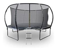 JUMP4FUN Trampoline 14Ft ø 427 cm noire avec Echelle, Protection et Filet de sécurité Noir G