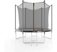 JUMP4FUN Trampoline de jardin ø244 cm- 8FT- Filet intérieur, Matelas de protection et Echelle - Noir Noir G