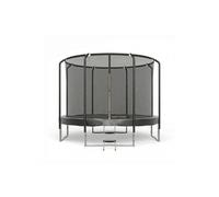 Jump4fun trampoline de jardin noir sécurisé avec échelle : 244 cm