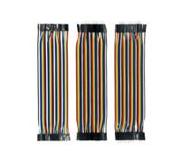 Jumper Wire Cable Set 3 x 40 pièces de 20 cm chacune, femelle-femelle, mâle-femelle, mâle-mâle cavaliers câble de pontage 28 AWG fil ponts pour Arduino Raspberry Pi (Lot de 3)