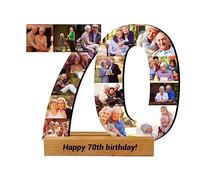 Jumping Birthstone Cadre De Collage De Photos Personnalisé Numéro 1-99 Pour 70E Anniversaire, Cadre De Collage D'Images Numéroté Personnalisé, Cadeau Pour 50E, 60E, 70E, 80E Anniversaire